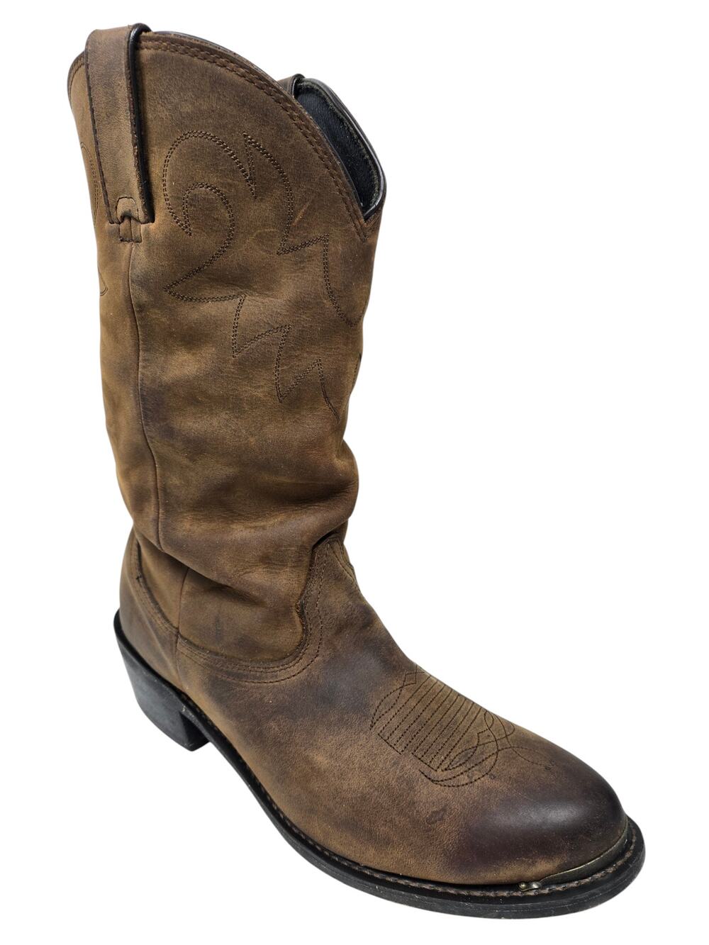 Durango Mens Cowboy Boots Size 10EE Brown Western Leather SW542 Tan Distressed